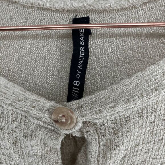 Walter Baker W118 cardigan womens gold tan preowned light buttoned sweater Large - Picture 3 of 6